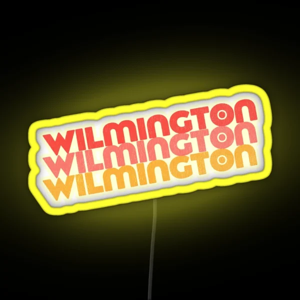 Wilmington NC Retro Stack RGB Neon Sign