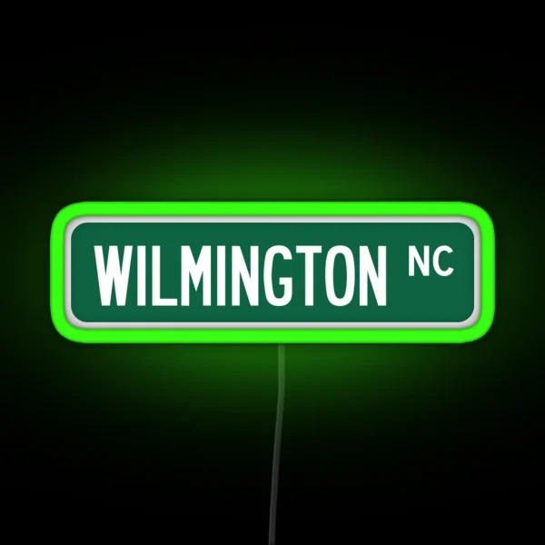 Wilmington NC Street Sign RGB Neon Sign