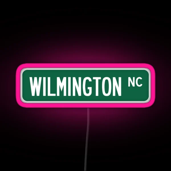 Wilmington NC Street Sign RGB Neon Sign
