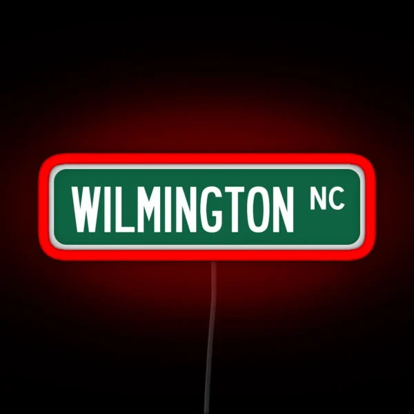 Wilmington NC Street Sign RGB Neon Sign