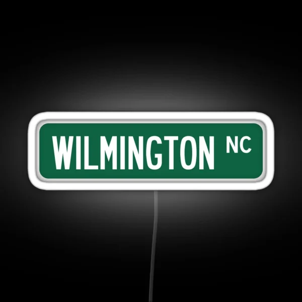 Wilmington NC Street Sign RGB Neon Sign