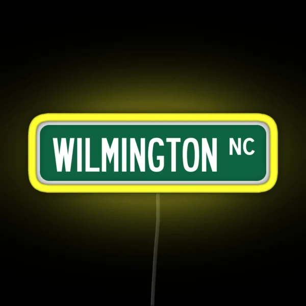 Wilmington NC Street Sign RGB Neon Sign