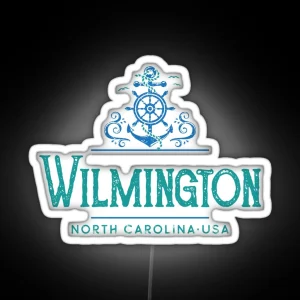 Wilmington North Carolina Nautical Design RGB Neon Sign