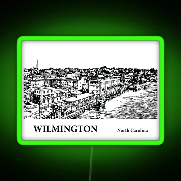 Wilmington North Carolina RGB Neon Sign