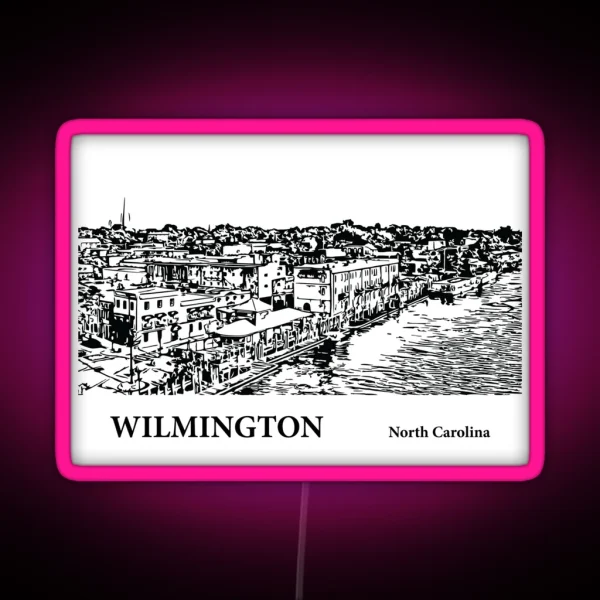 Wilmington North Carolina RGB Neon Sign
