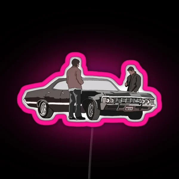 Winchesters And The Impala RGB Neon Sign