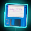 Windows 98 startup disk in a neon sign aesthetic