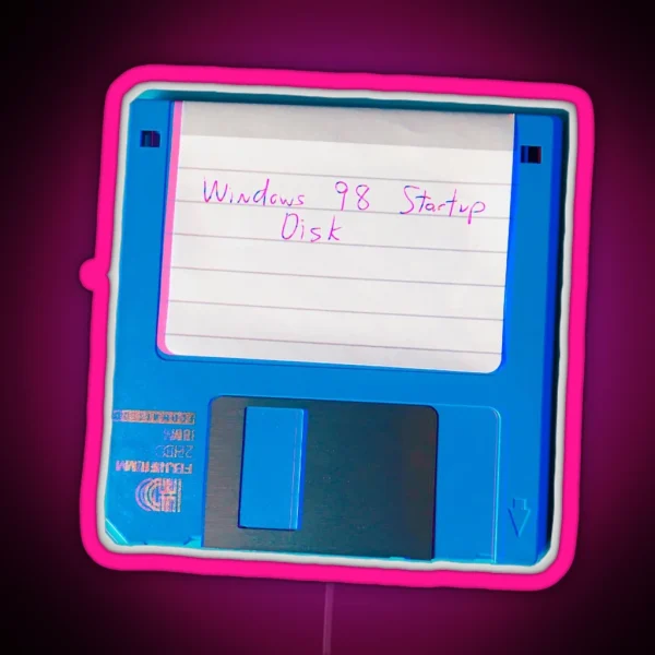 Windows 98 Startup Disk RGB Neon Sign