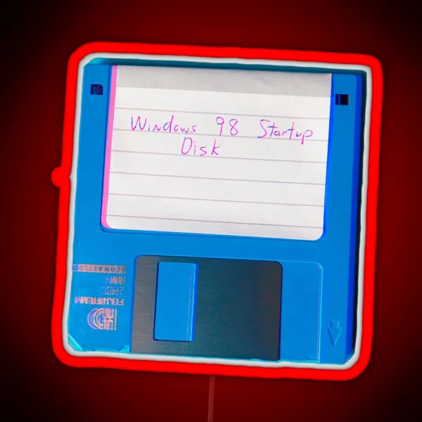 Windows 98 Startup Disk RGB Neon Sign