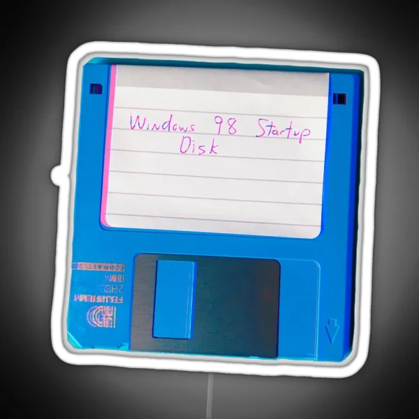 Windows 98 Startup Disk RGB Neon Sign