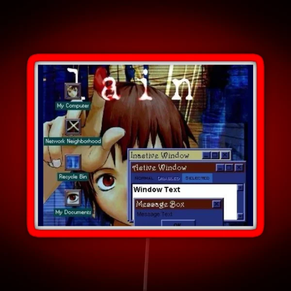 Windows Lain XP RGB Neon Sign