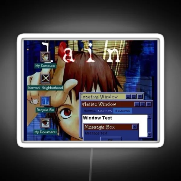 Windows Lain XP RGB Neon Sign