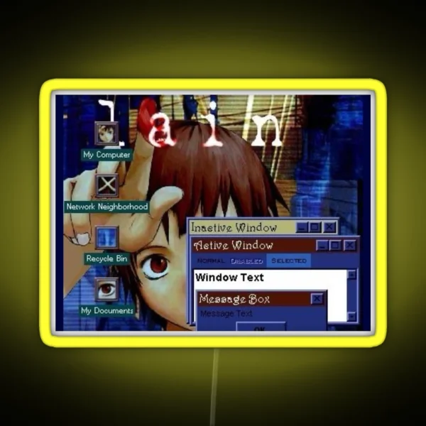 Windows Lain XP RGB Neon Sign