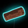 Wine cork in neon colors on a blue background