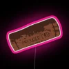 Wine cork with neon pink and green hues