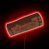 Wine cork with neon red glow
