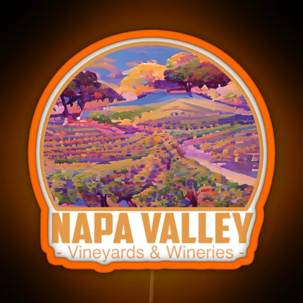 Wine Travelers Wine Napa Valley RGB Neon Sign