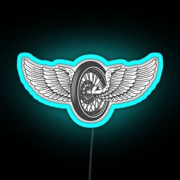 Wing Wheel RGB Neon Sign