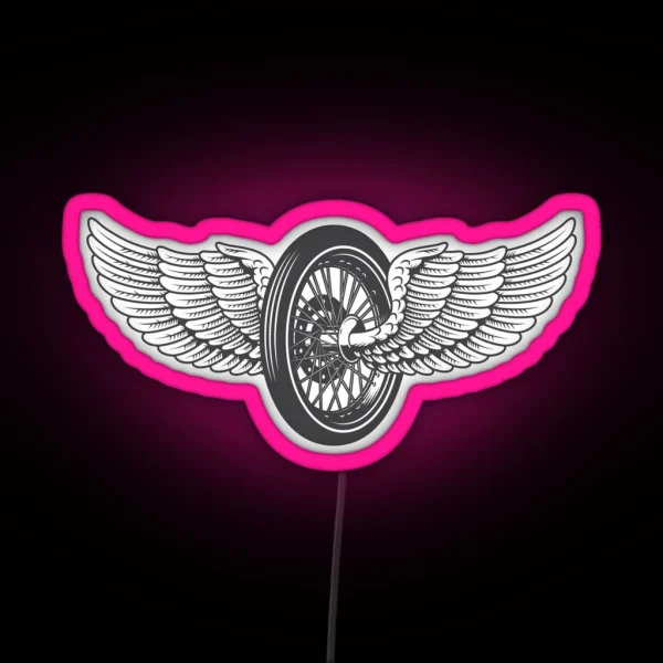 Wing Wheel RGB Neon Sign