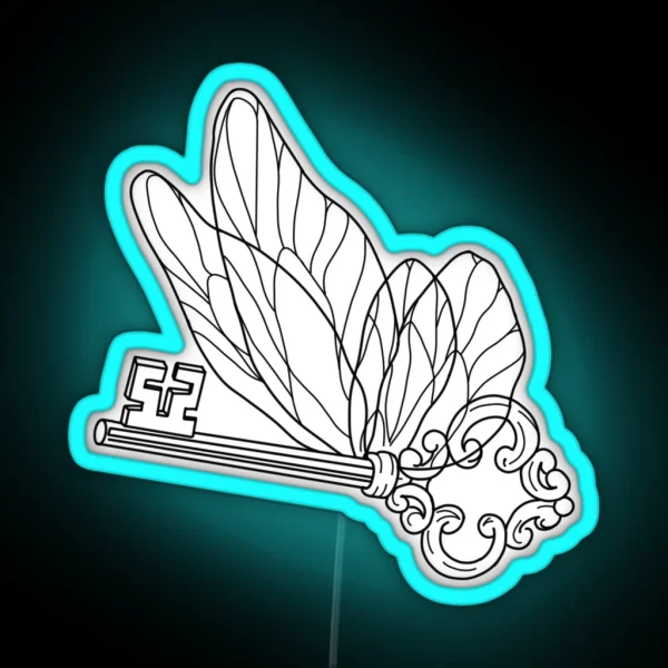 Winged Key RGB Neon Sign