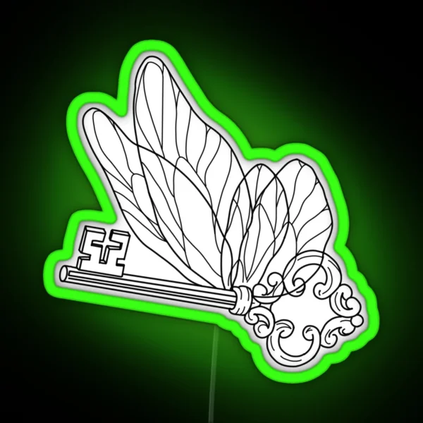 Winged Key RGB Neon Sign