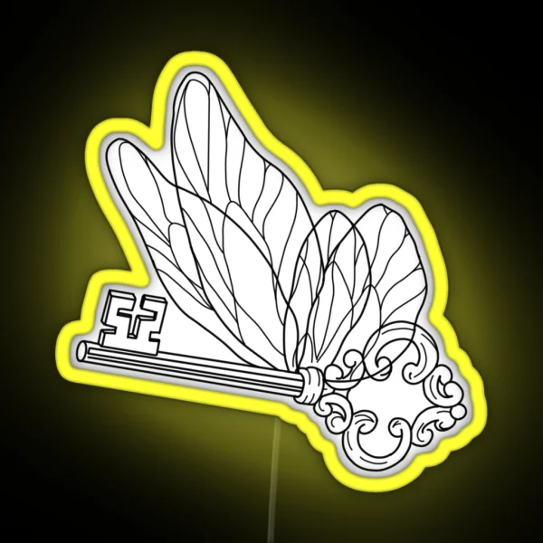 Winged Key RGB Neon Sign