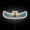 Winged Scarab Symbol of Egyptian God Khnum in Neon Sign