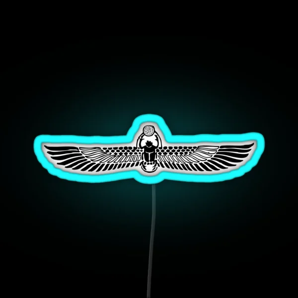 Winged Scarab RGB Neon Sign