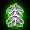 Widespread RGB neon sign with green wings design