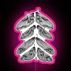Neon pink wings illuminated sign