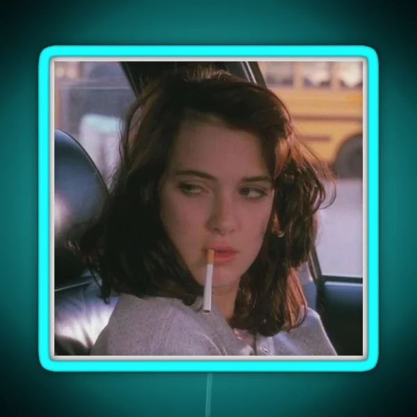 Winona Ryder Heathers Smoking RGB Neon Sign