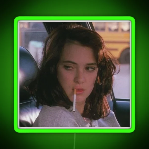 Winona Ryder Heathers Smoking RGB Neon Sign
