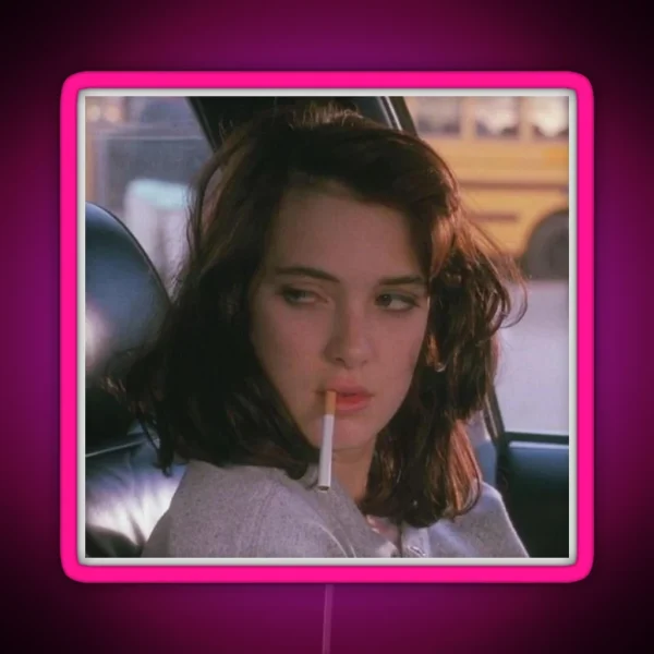 Winona Ryder Heathers Smoking RGB Neon Sign
