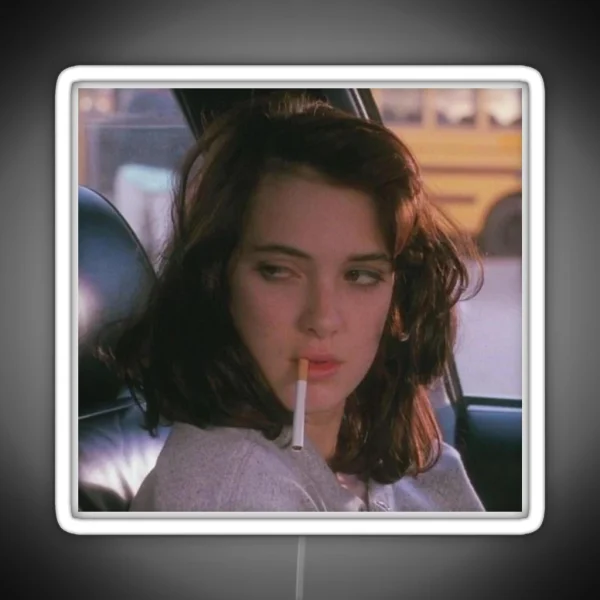 Winona Ryder Heathers Smoking RGB Neon Sign
