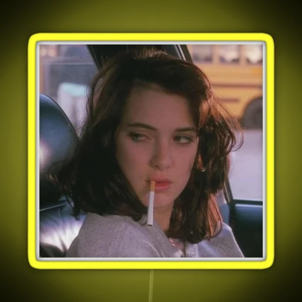 Winona Ryder Heathers Smoking RGB Neon Sign