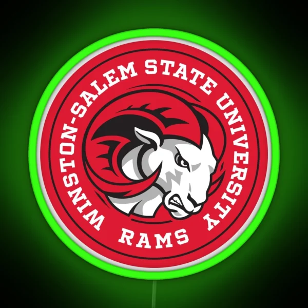 Winston Salem State University Circle RGB Neon Sign