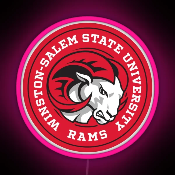 Winston Salem State University Circle RGB Neon Sign