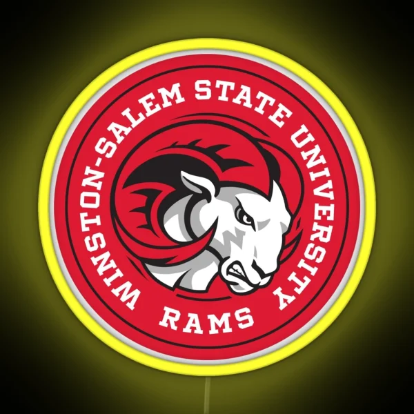 Winston Salem State University Circle RGB Neon Sign