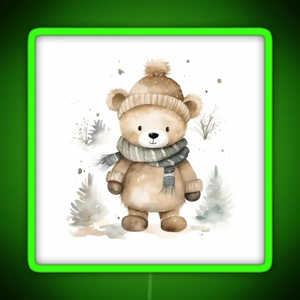 Winter Bear RGB Neon Sign