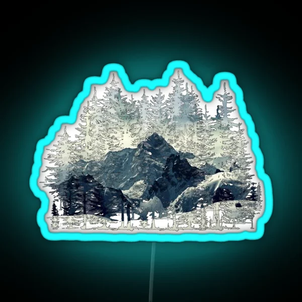 Winter Forest RGB Neon Sign