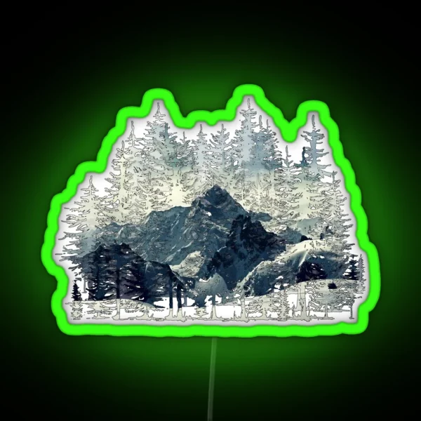 Winter Forest RGB Neon Sign