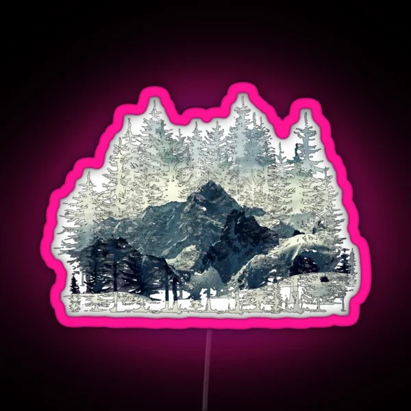 Winter Forest RGB Neon Sign