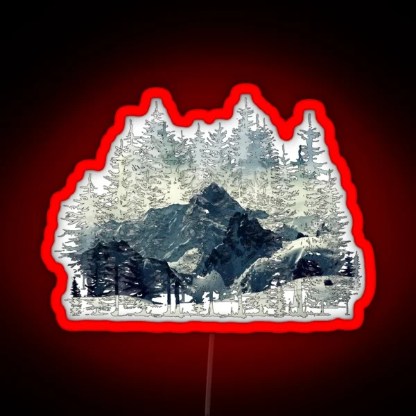 Winter Forest RGB Neon Sign