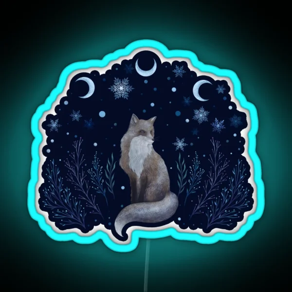 Winter Fox RGB Neon Sign
