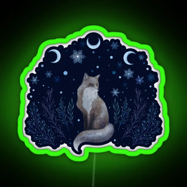 Winter Fox RGB Neon Sign