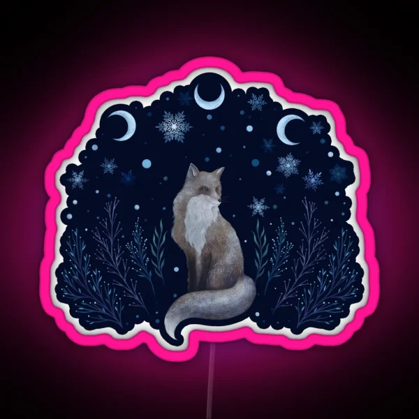Winter Fox RGB Neon Sign