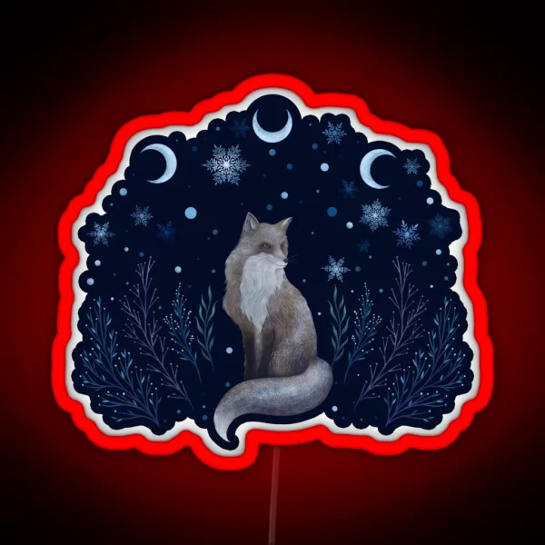 Winter Fox RGB Neon Sign