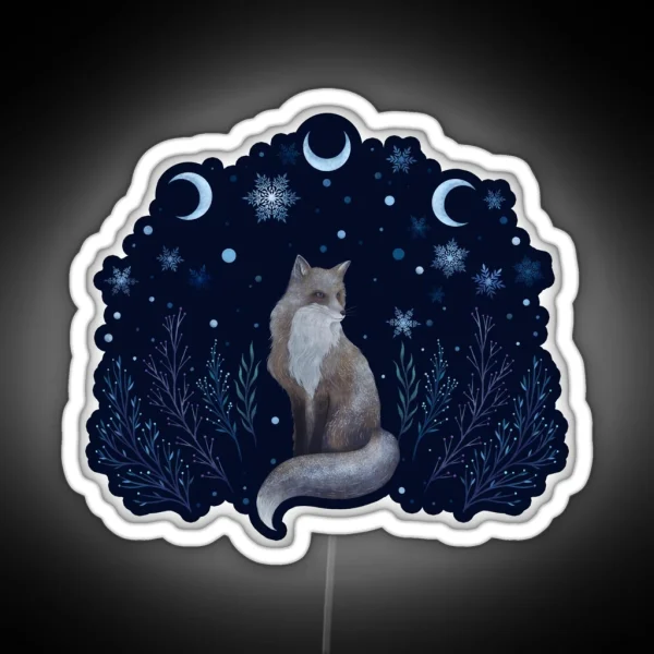 Winter Fox RGB Neon Sign
