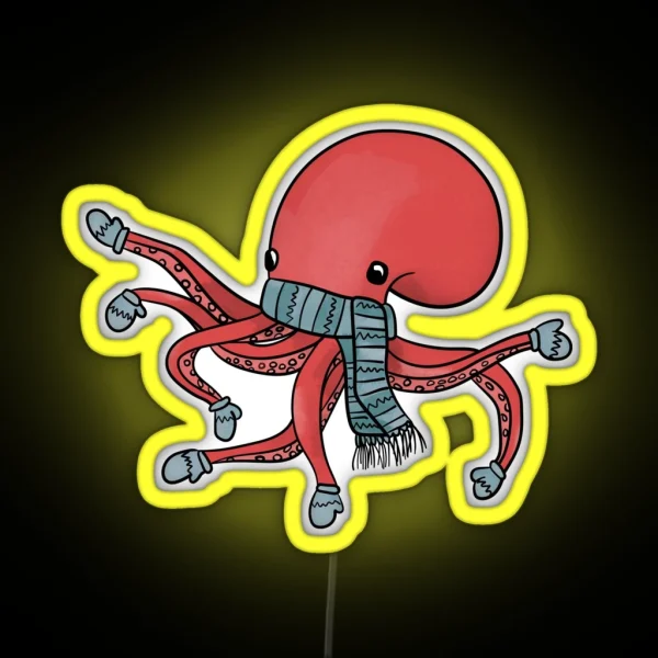 Winter Fun Octopus RGB Neon Sign