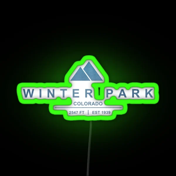 Winter Park Ski Resort Colorado RGB Neon Sign